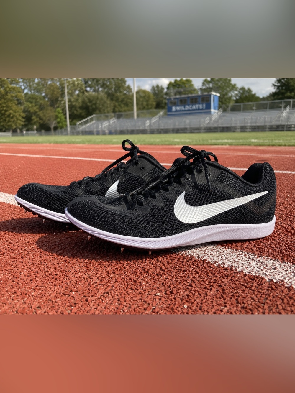 Nike Zoom Rival Distance Track Spikes DC8725-001 Black White Mens Size 9.5